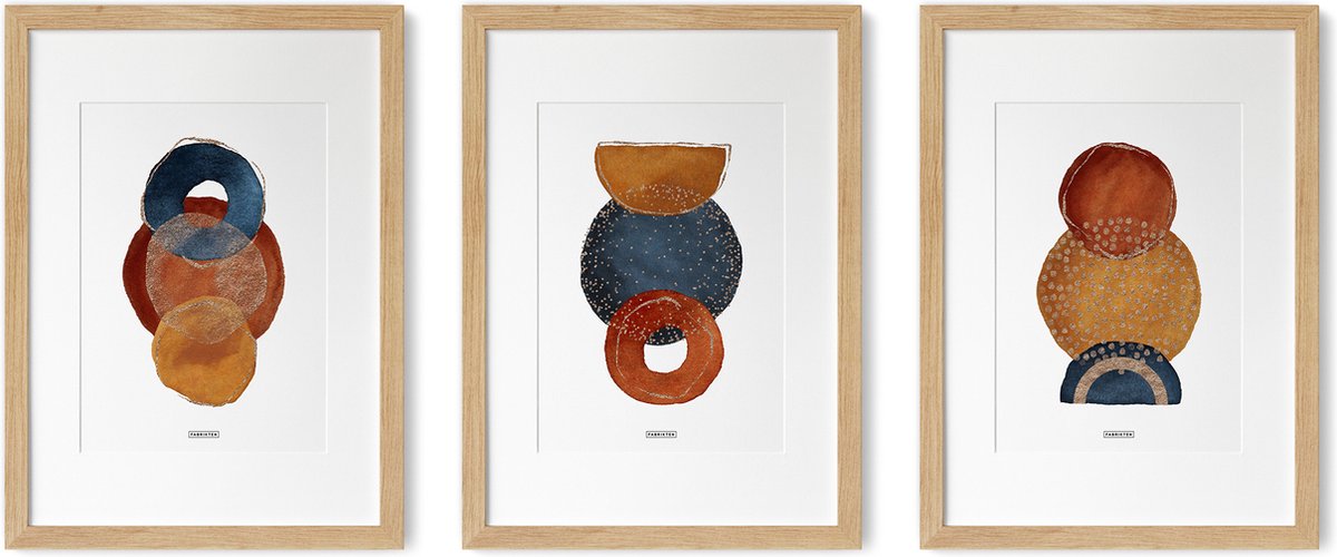 Fabrikten Posterset Artsy - 3 Posters - A4 Posterset Artsy A4 - set van 3