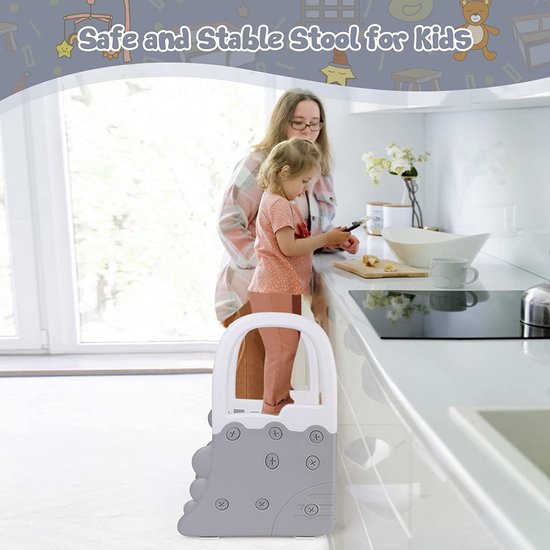 2-in-1 Opvouwbare Kinderstoel Klein Met Rugleuning En Opstapje Stabiele Opstap Veilige Zit Gemakkelijk Te Gebruiken Blauw 2-in-1 Opvouwbare Kinderstoel Klein Met Rugleuning En Opstapje Stabiele Opstap Veilige Zit Gemakkelijk Te Gebruiken Blauw