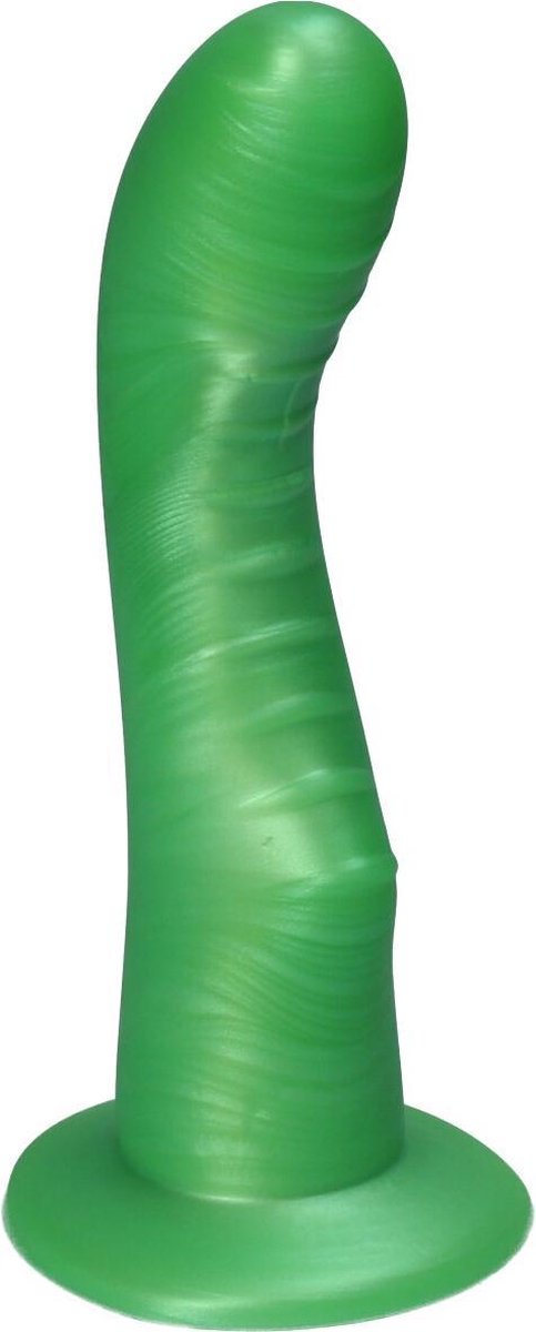 Goedkoopste Ylva & Dite - Kajsa - Siliconen G-spot / Prostaat dildo - Made in Holland - Appel Groen Metallic