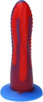 Ylva & Dite - Prickly Pear - Siliconen dildo - Made in Holland - Fel Rood / Donker Blauw