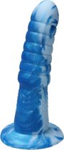 Ylva & Dite - Aria - Siliconen Anale / Vaginale dildo - Made in Holland - Pastel Blauw / Helder Blauw Metallic