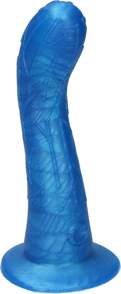 Goedkoopste Ylva & Dite - Cryptodite - Siliconen G-spot / Anale dildo - Made in Holland - Helder Blauw Metallic