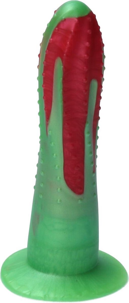 Goedkoopste Ylva & Dite - Prickly Pear - Siliconen dildo - Made in Holland - Perzik Rood Metallic / Appel Groen Metallic