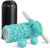 Faszienrolle Set Foam Roller 4 in 1 Faszien Set met Schaumstoffrolle Massageroller Massagebälle für Faszientraining Yoga Sport Fitness Pilates