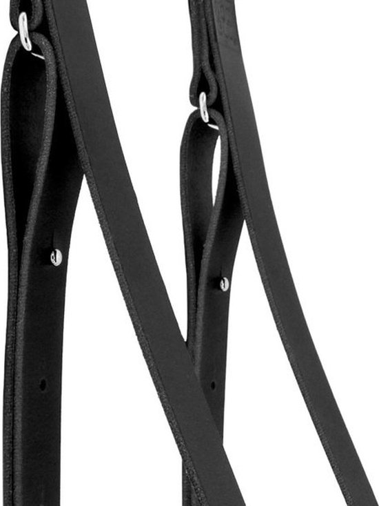 Supports étagère en cuir SHELV - Ajustable - Cuir Zwart - Lot complet de 2