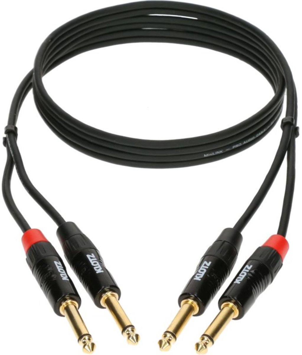 Klotz KT-JJ300 Stereo twin kabel met Jack pluggen 3 meter