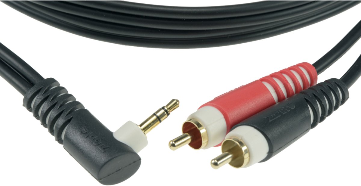 Klotz soundcard kabel Cinch 2m AY7A0200, 3,5 hoekjack - Insert kabel