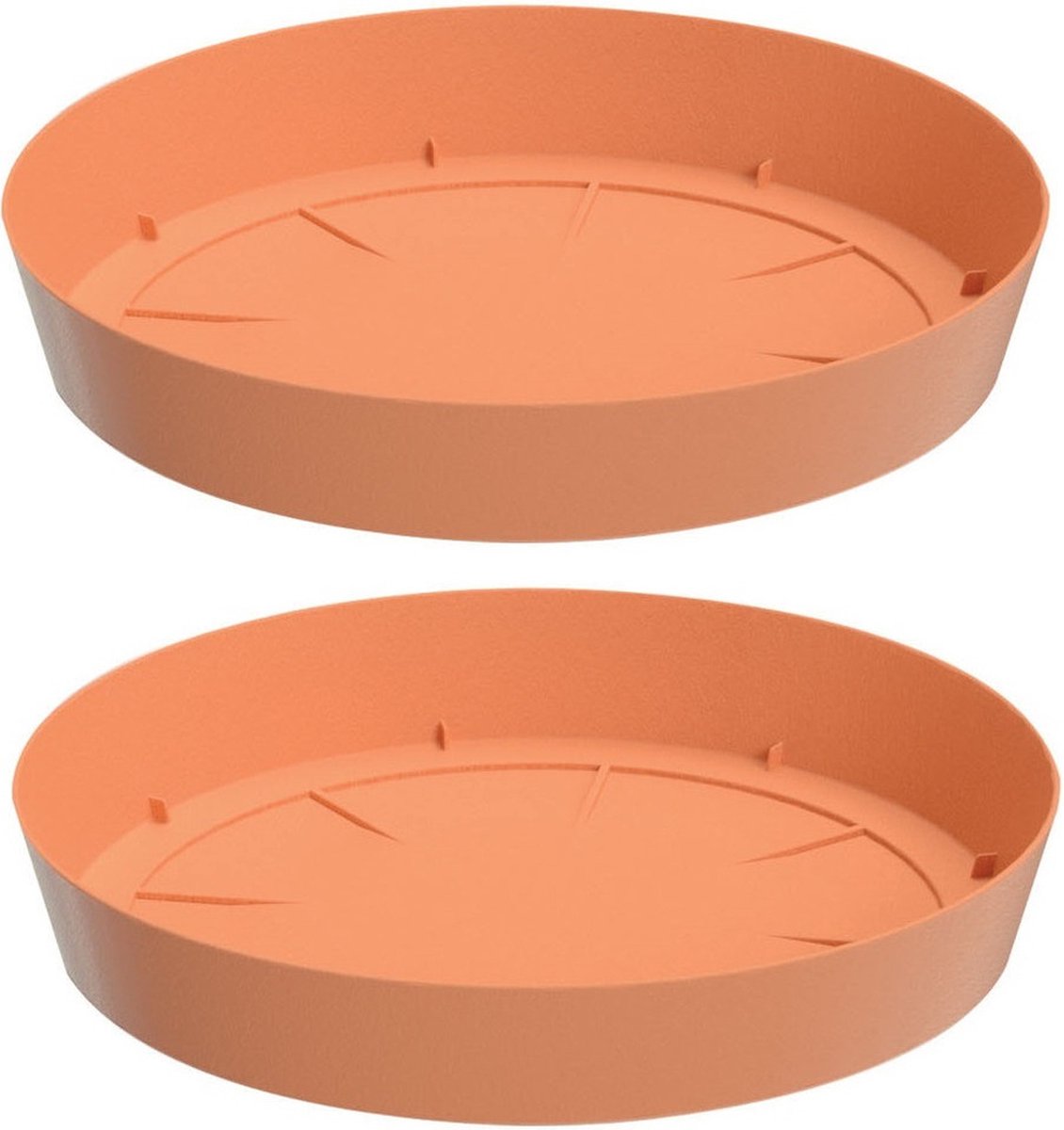 Prosperplast Opvangschaal/onderschaal voor bloempot/plantenpot - 4x - terracotta - rond - Dia 23 cm