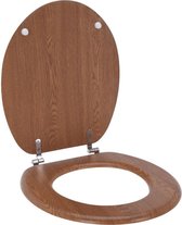 DoaBuy Siège de toilette MDF 18 pouces bois bois