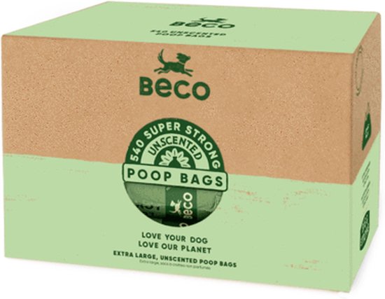 Beco Hondenpoepzakjes - Recycled - Unscented - Inhoud 60, 120, 270 of 540 stuks per verpakking - 270 stuks - BecoPets