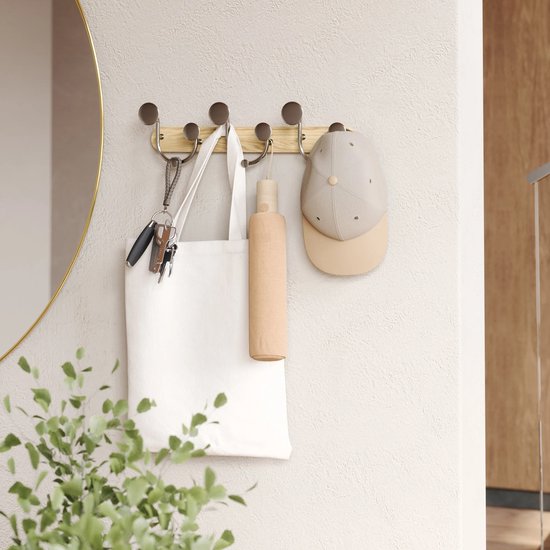 Umbra Dotsy hanger met 7 haken, wit/naturel