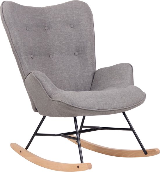 schommelstoel - Grijs - Stoel - stoelen - 62 x 55 cm - 100% polyester - luxe stoel