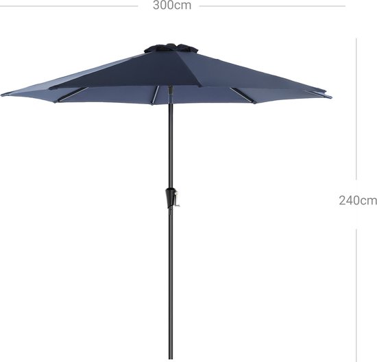 Parasol de plage 180 cm coton pêche GiraFacile Dioniso | Leroy Merlin