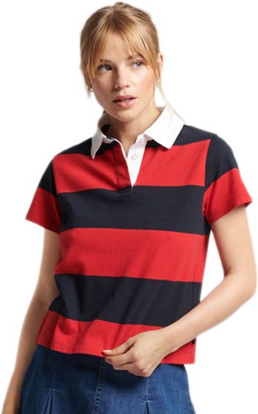 Superdry Vintage Stripe Rugby Polo Rood XS-S Vrouw