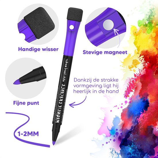 14 stuks whiteboard-markeerset, 8 whiteboardstiften, afwisbaar voor kinderen en leraren, 2 plastic pennenhouders, magnetisch, 4 EVA-whiteboardspons, magnetisch, voor scholen, woningen en kantoren 14 stuks whiteboard-markeerset, 8 whiteboardstiften, afwisbaar voor kinderen en leraren, 2 plastic pennenhouders, magnetisch, 4 EVA-whiteboardspons, magnetisch, voor scholen, woningen en kantoren