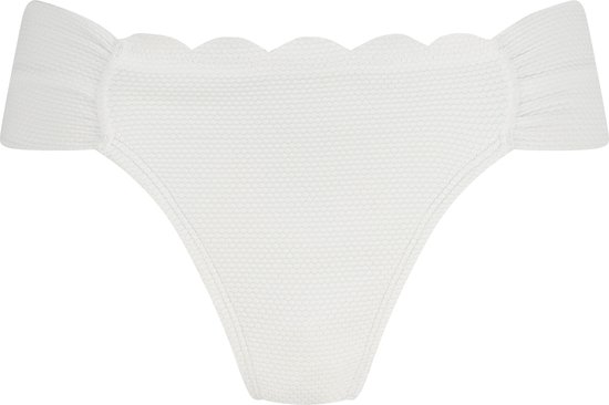 Hunkemöller Scallop Rio Dames Bikinibroekje - Wit - Maat XL