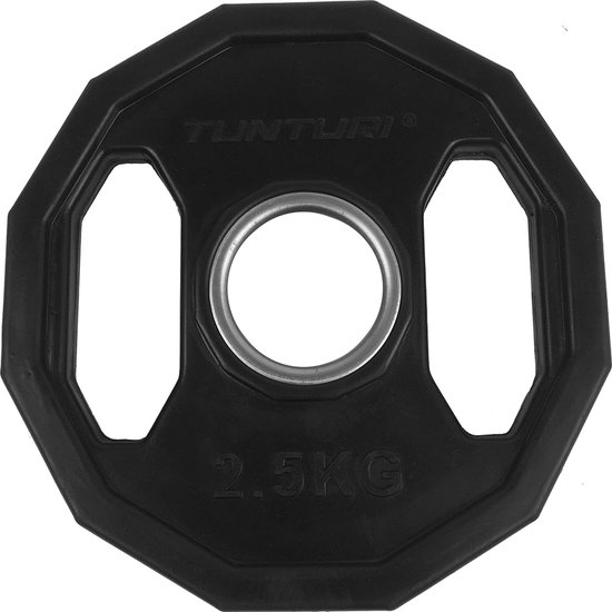 Disque bumper Olympic caoutchouc 2.5kg noir, la paire