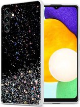 Cadorabo Hoesje geschikt voor Samsung Galaxy A13 5G in Zwart met Glitter - Beschermhoes van flexibel TPU silicone met fonkelende glitters Case Cover Etui