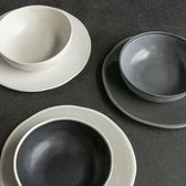 The Table atelier - pastabord - Ø 22 cm - handgemaakt - grijs