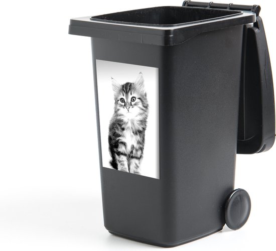 Container sticker Kitten - Wit - Neus - Meisjes - Kinderen - Jongens - Kids - 40x60 cm - Kliko sticker