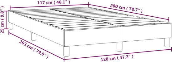 vidaXL-Bedframe-stof-lichtgrijs-120x200-cm