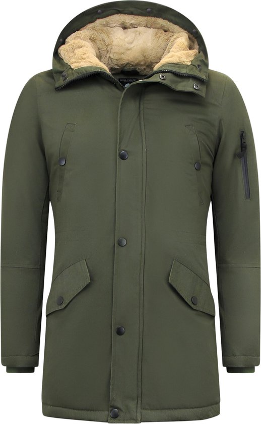 Heren Winterjas Parka met Capuchon - 7105 - Groen