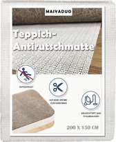 Premium ondertapijt antisliptapijt antislipmat antislip tapijtstopper uitsnijdbare slipmat universeel voor tapijtlades planken lade, 200 x 150 cm