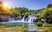 Fotobehang Skradinski Beech Waterfall, Kroatië - Vliesbehang - 405 x 270 cm