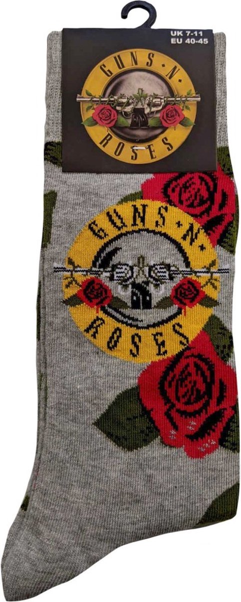 Guns N' Roses - Bullet Roses Sokken - EU 40-45 - Grijs