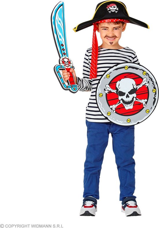 Widmann - Pirate & Viking Costume - Notorious Pirate Brutus Van Skoll Island - bleu, rouge - Déguisements - Déguisements