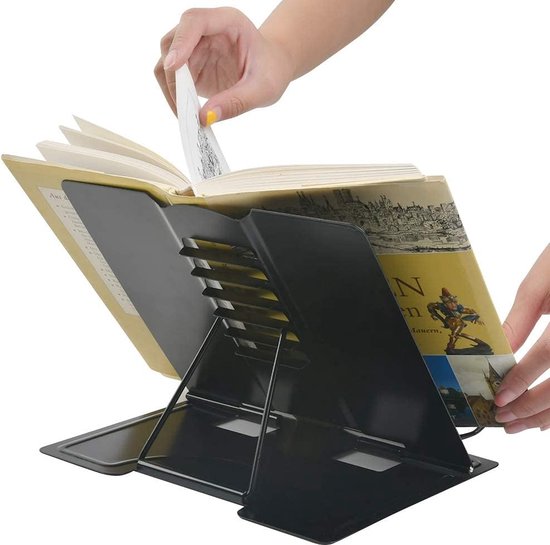 Support de lecture pliable, 21 x 19 cm, serre-livres en métal, porte-livre  de cuisine