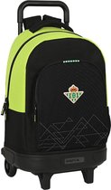 Schoolrugzak met Wielen Real Betis Balompié 33 x 45 x 22 cm Zwart Limoen