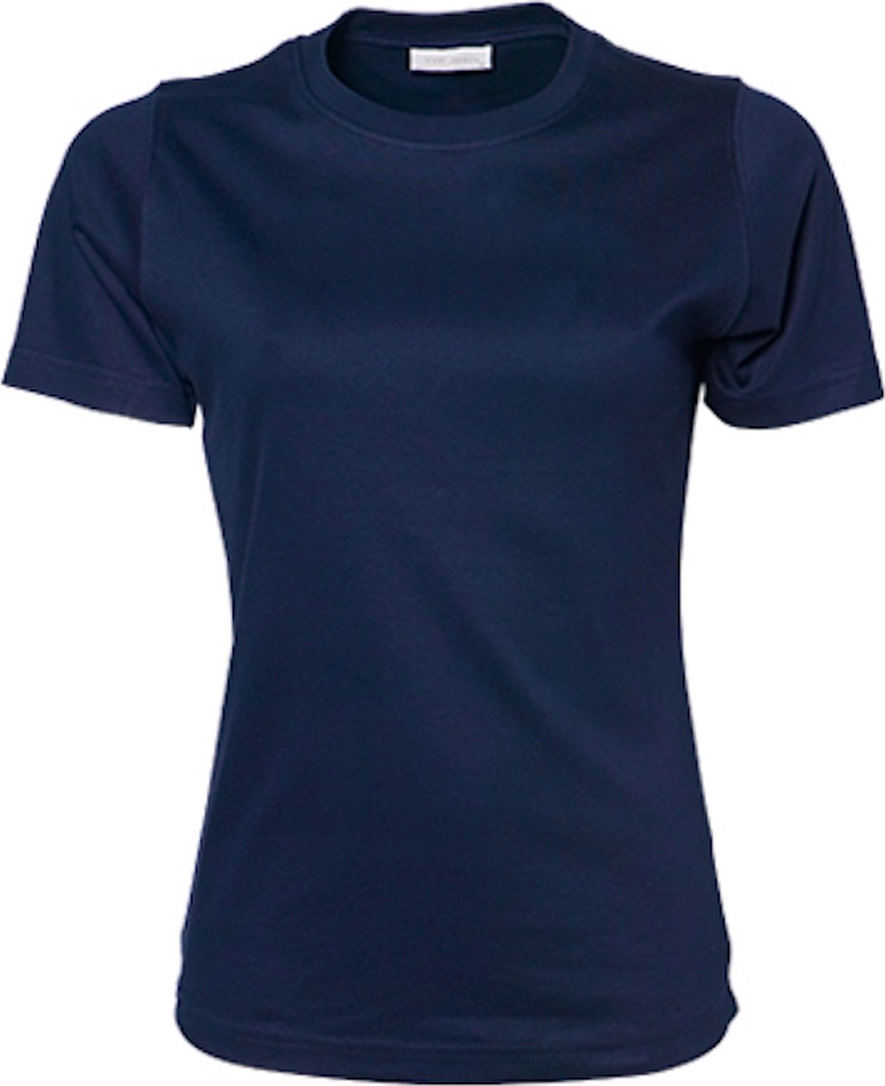 Tee Jays - Dames Interlock T-shirt - Navy maat M
