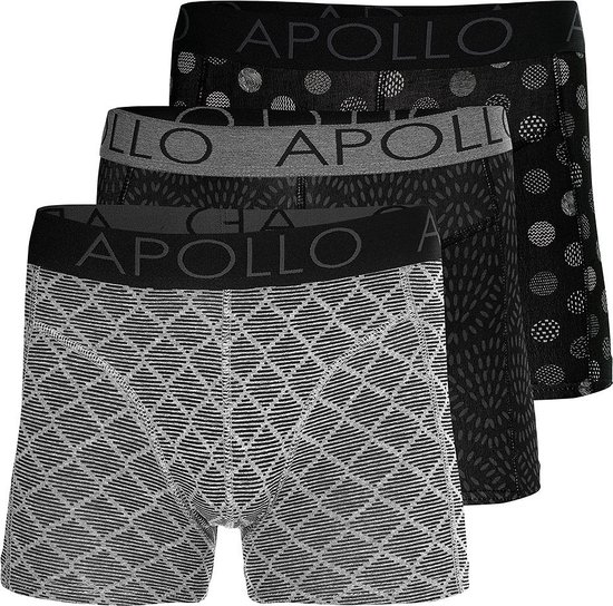 Apollo - Heren boxershort - Boxershort met print - Maat M - Ondergoed heren - Heren boxershort pack - Boxershort multipack - 3-Pack