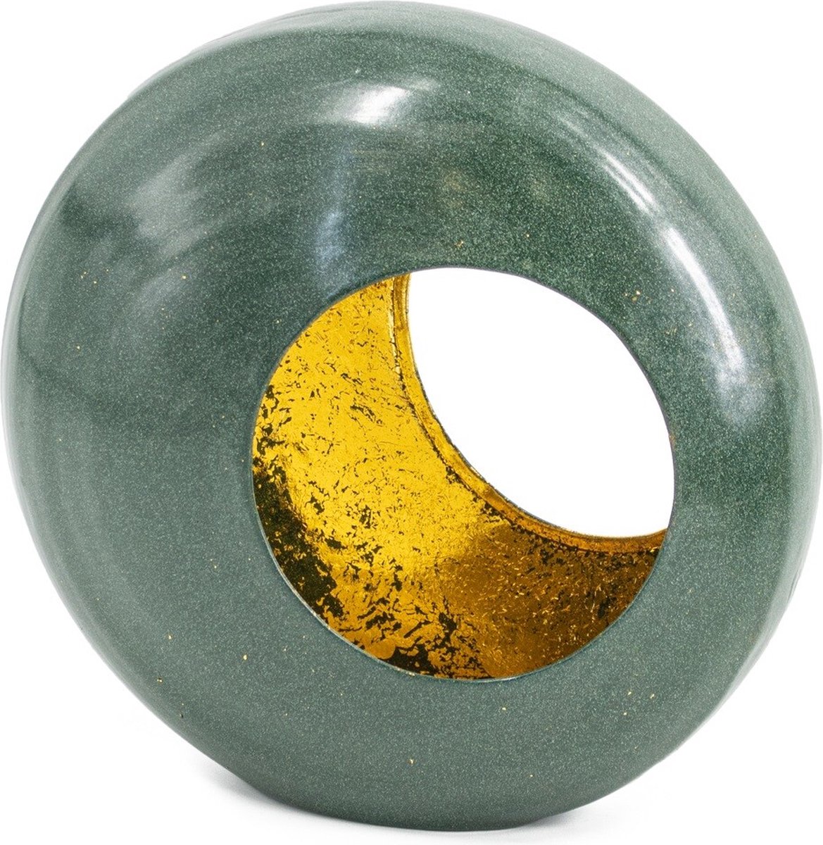 HomeBound by KY | Standing egg windlicht groen | windlicht | waxinelichtjeshouder