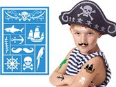 Fiestas Guirca - Piraat schmink stencil