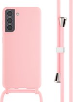 iMoshion Hoesje Met Koord Geschikt voor Samsung Galaxy S21 - iMoshion Siliconen hoesje met koord - Roze
