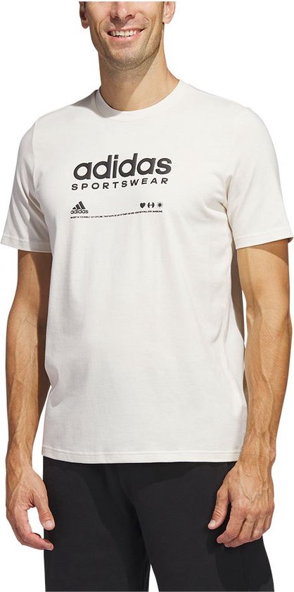 T-shirt Adidas Sportswear Lounge Manche Courte Wit L Homme