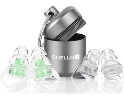 Shello® Oordoppen - Gehoorbescherming 24dB - Extra maat - Oordopjes voor festival, uitgaan, concert - Incl. opbergdoosje - Groen