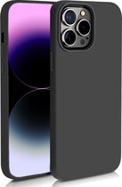 Coque iPhone 14 Pro | Étui en Siliconen noir | TPU Couverture Arrière Cas | Coque de protection iPhone 14 Pro - Zwart