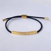Sorprese armband - Love Gold - armband dames en heren - verstelbaar - cadeau - Model B