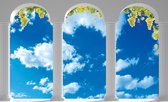 Sky Blue Pillars Arches Photo Wallcovering