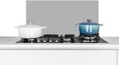 Spatscherm keuken 60x30 cm - Kookplaat achterwand Grijs - Effen print - Muurbeschermer - Spatwand fornuis - Hoogwaardig aluminium