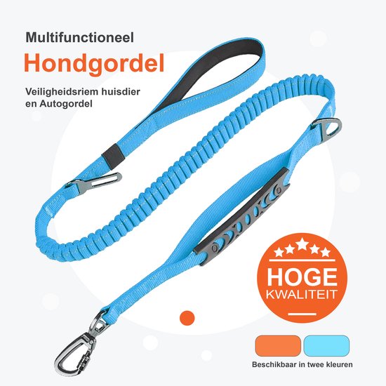 Hondenveiligheidsgordel voor de auto, 2 stuks, verstelbare