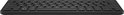 Clavier Bluetooth HP compact noir sur fond noir, vue de côté.