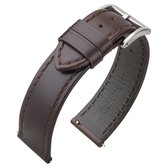 Bracelet de montre Cuir de veau Marron foncé 22mm