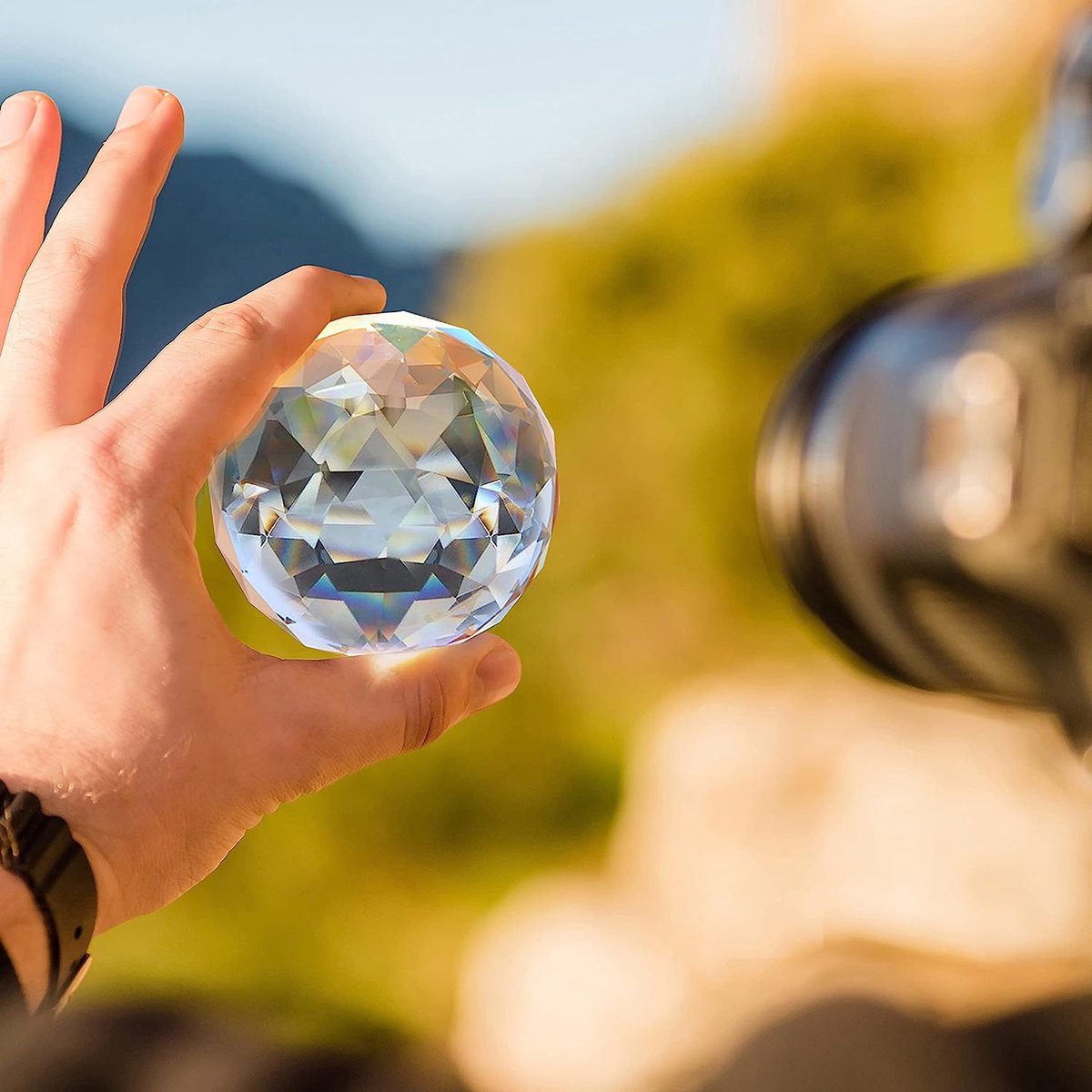 Crystal Ball Quartz Glas Transparante Bal Feng Shui Heldere Kleur Magische Natuurlijke Glazen Ballen Decoratie Fotografie Accessoires, H, 80mm