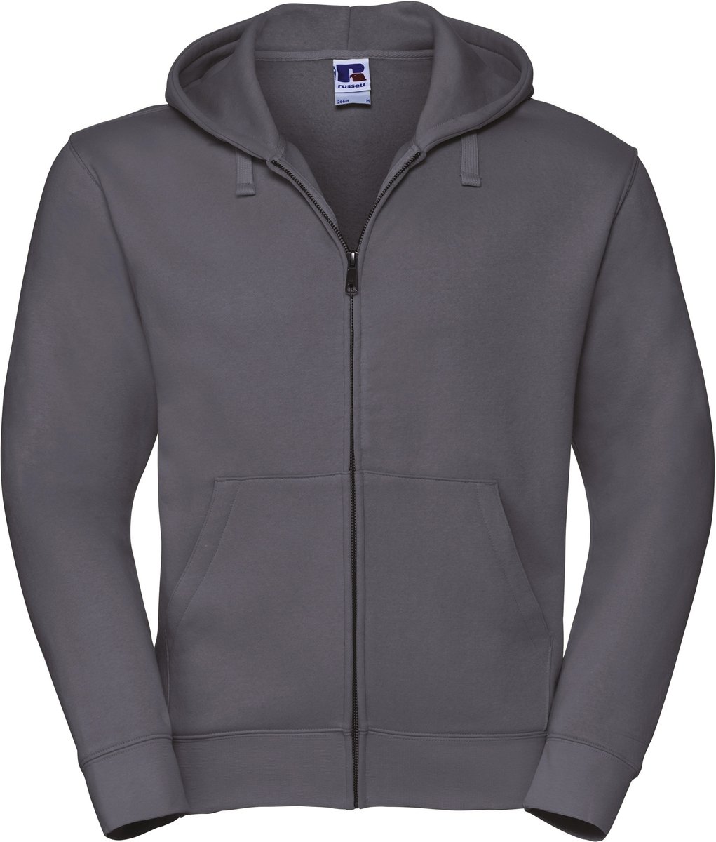 Authentic Full Zip Hoodie Sweatshirt ‘Russell’ Convoy Grijs
