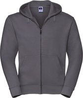 Sweat à capuche authentique entièrement Zip ' Russell' Convoy Grey - M