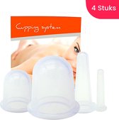 Spequix Massage Cups Cellulite - Medische Kwaliteit Silicone - Stevig - Transparant - 4 Verschillende maten - Cellulite Cups